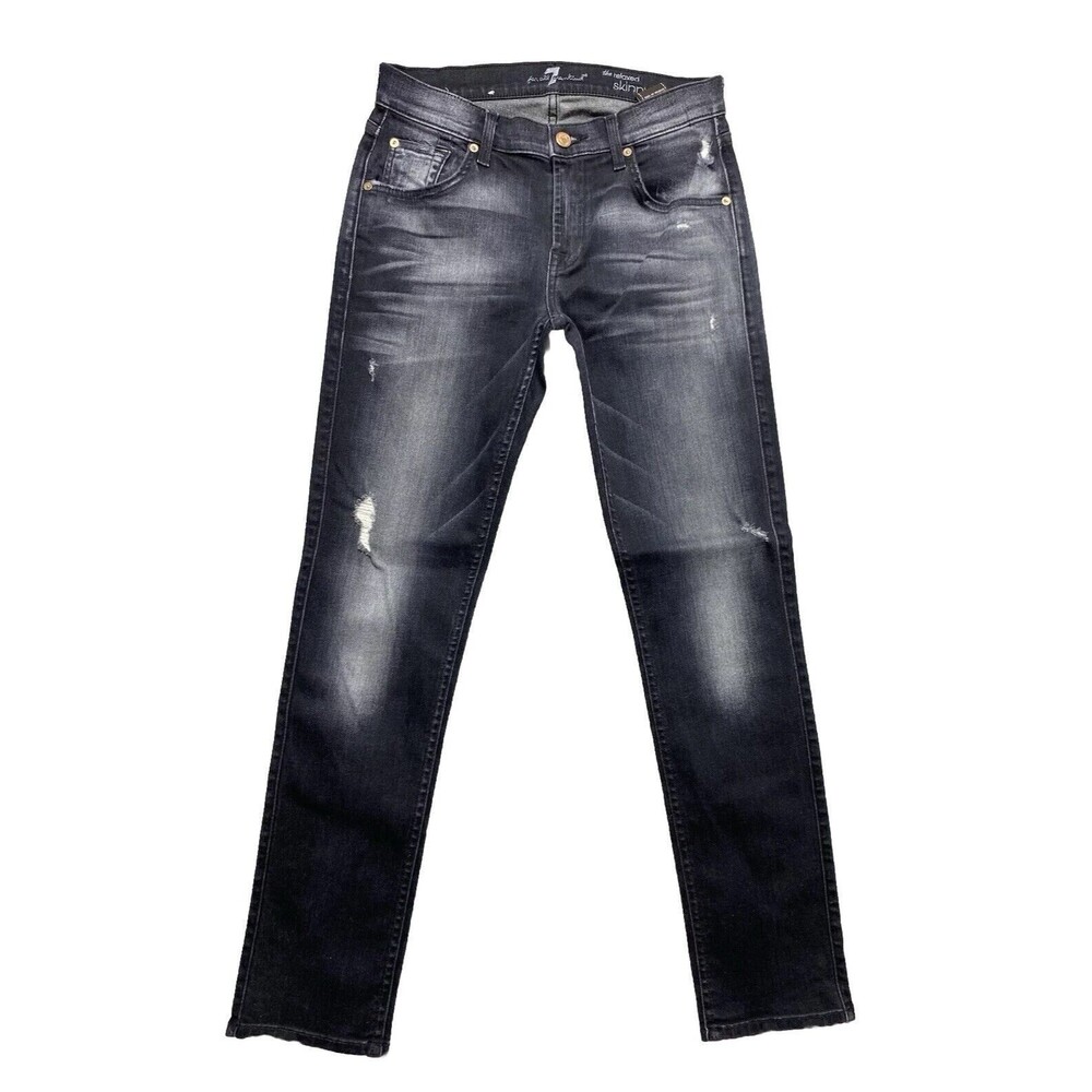 7 For All Mankind The Relaxed Skinny Women's Distressed Jeans Sz 26
